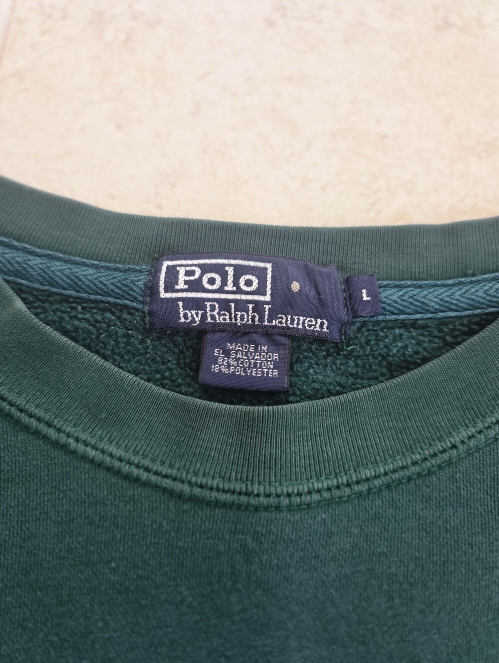 Vintage Polo by Ralph Lauren Dark Green Crewneck Crop Sweatshirt